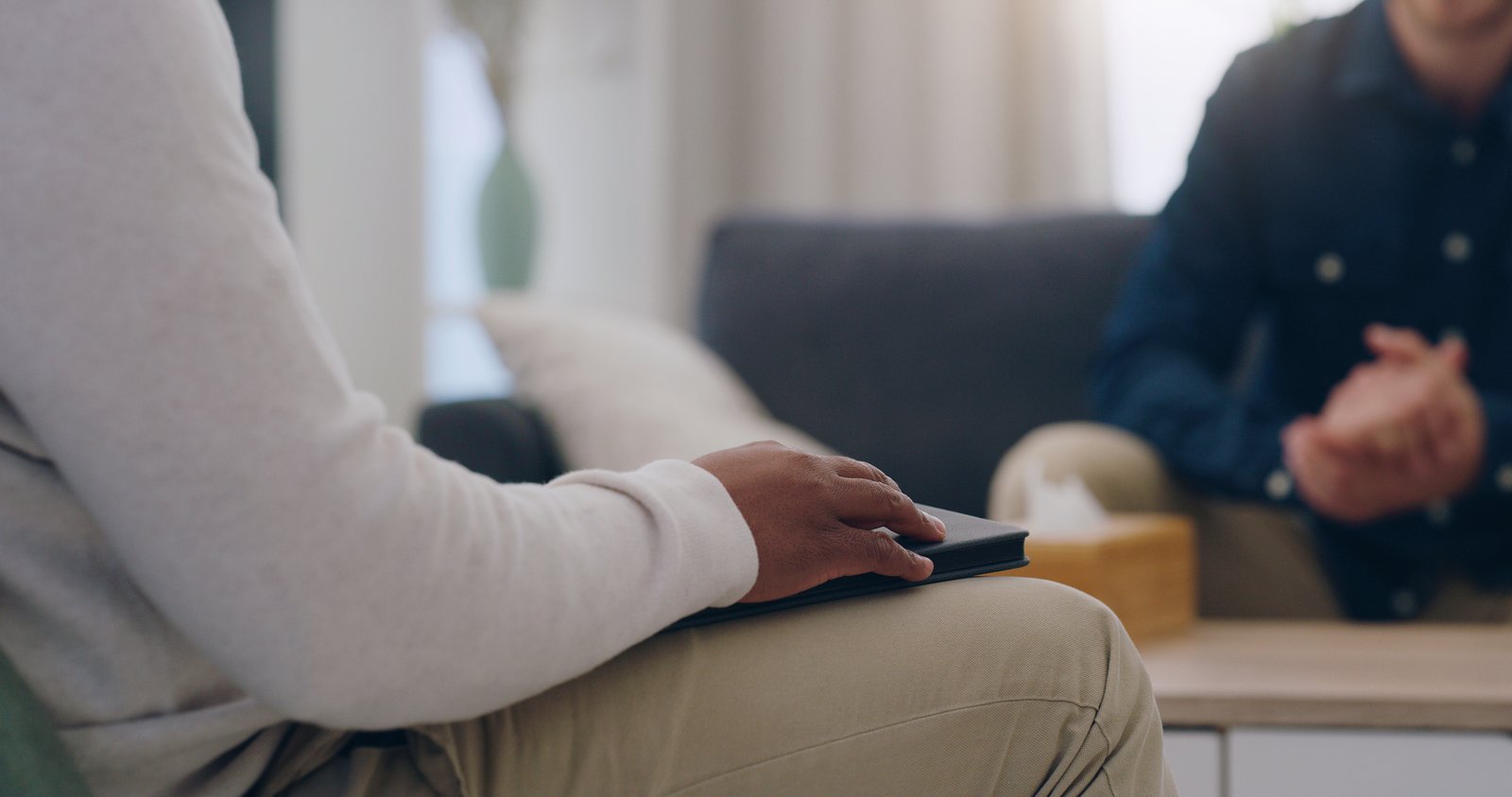 Illustrative stock photo: Representative therapy consultation scene