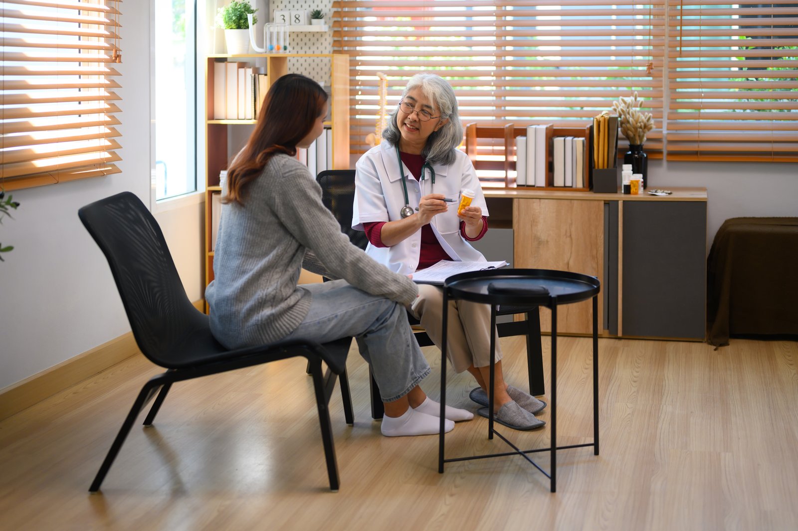 Illustrative stock photo: Representative psychiatric consultation in an office